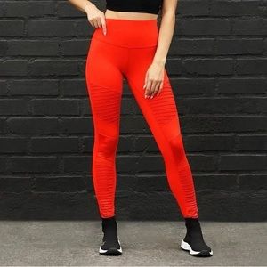 High-Waist Moto Legging in Cherry by Alo Yoga size XS ❤️‍🔥